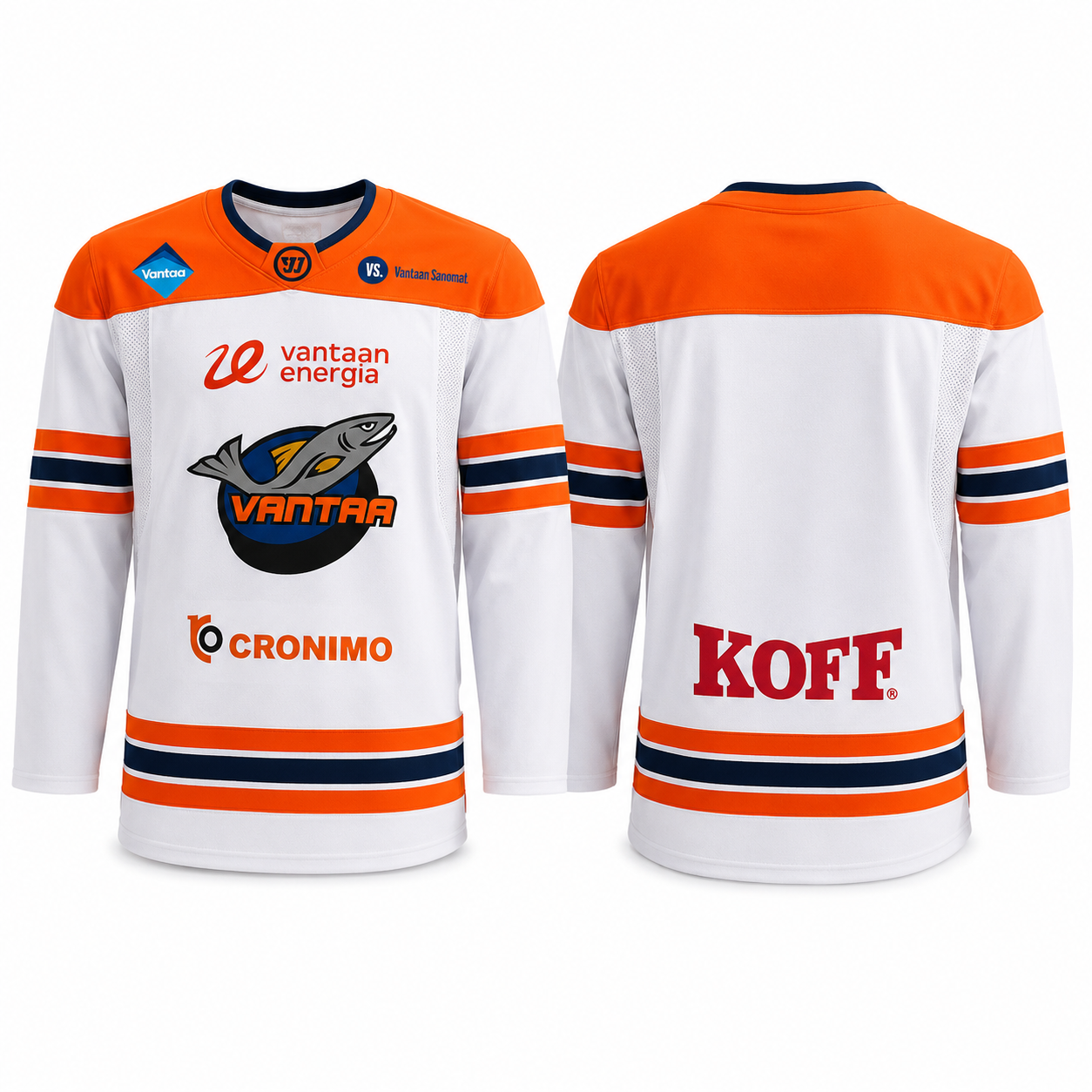 Kiekko-Vantaa Fanipaita Valkoinen
