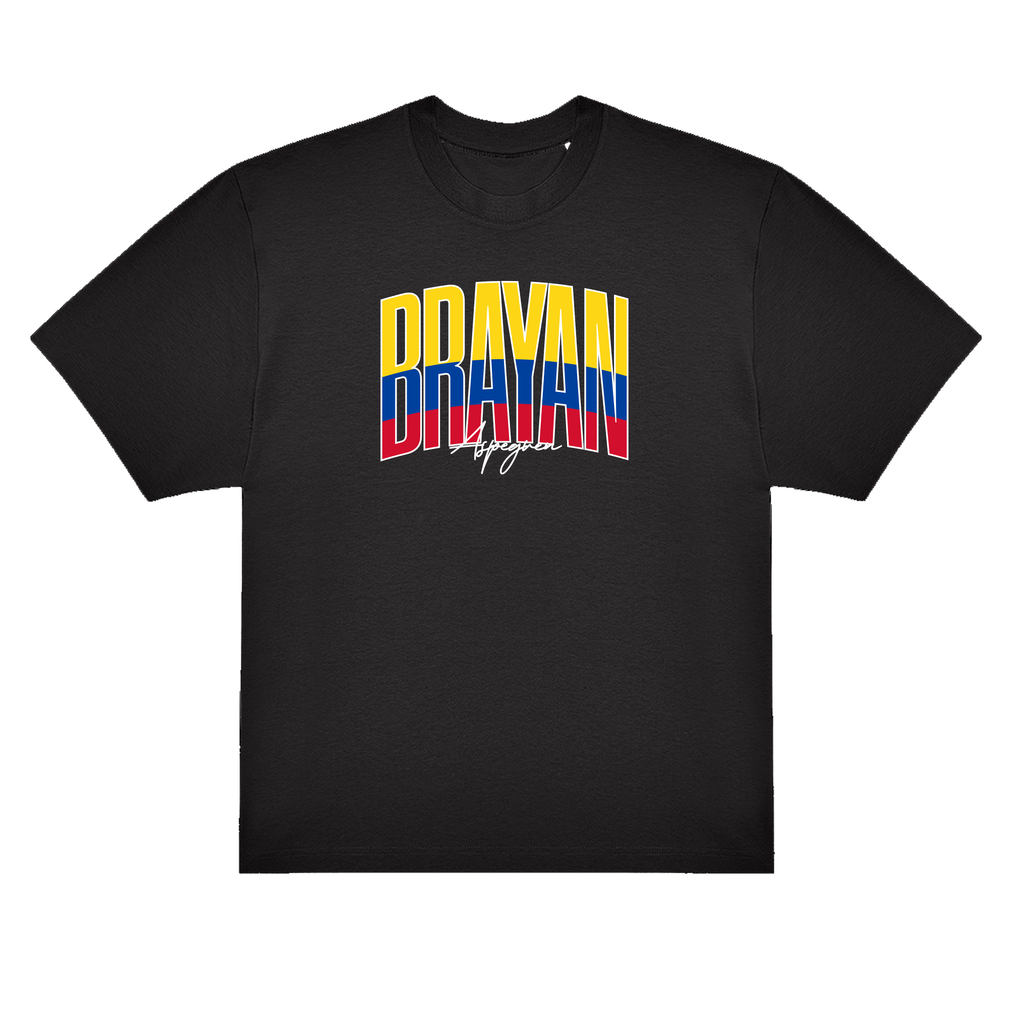 Brayan Oversize T-paita Iso teksti