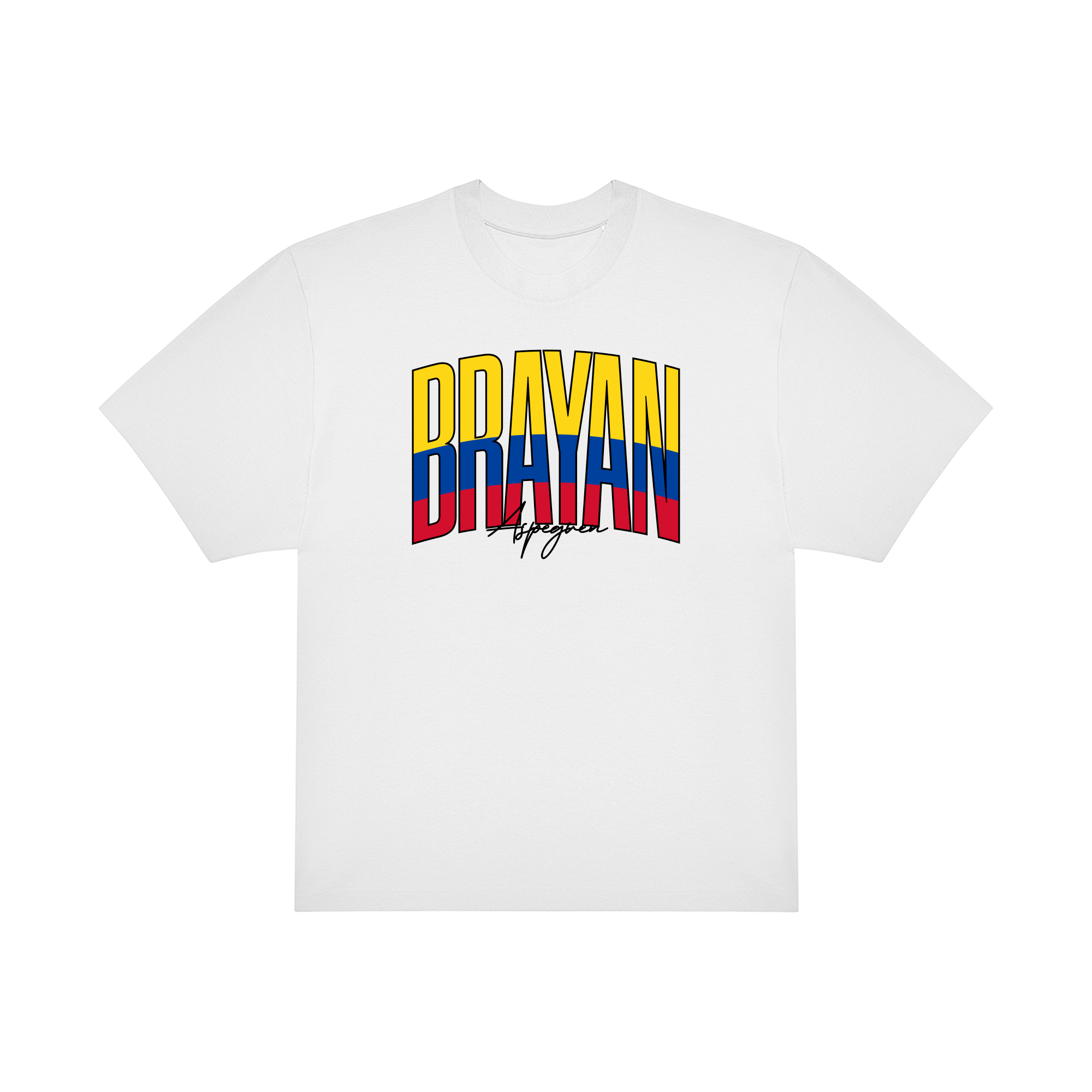Brayan Oversize Valkoinen T-paita Iso teksti